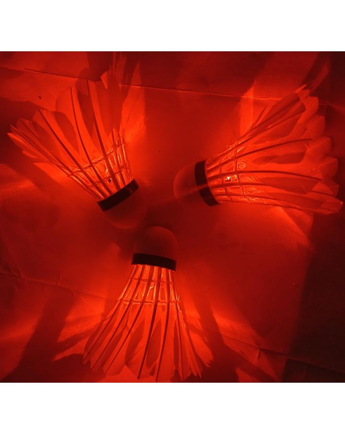 LOTKA BADMINTON Z PIÓR 3 SZT LED ENERO