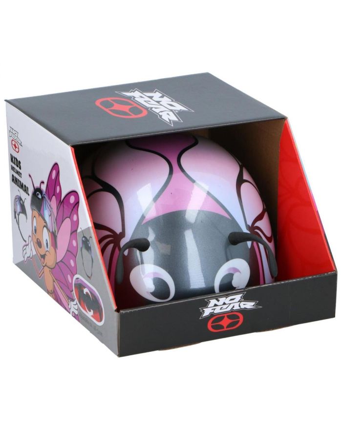 KASK ROWEROWY DZIECIĘCY REGULOWANY NO FEAR R. (48-52CM) MOTYL RÓŻOWY