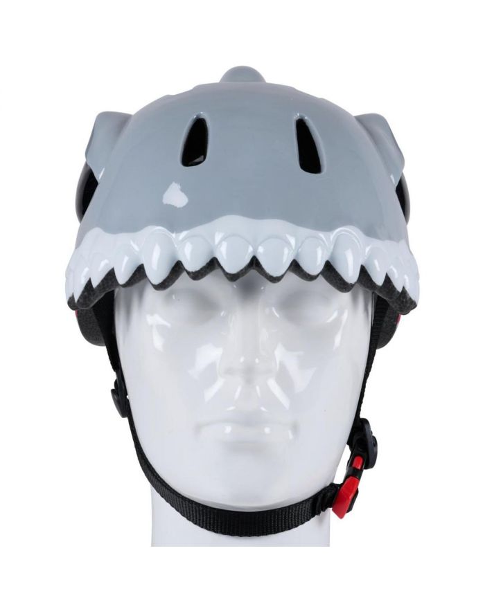 KASK ROWEROWY DZIECIĘCY REGULOWANY NO FEAR R. (48-52CM) REKIN SZARY