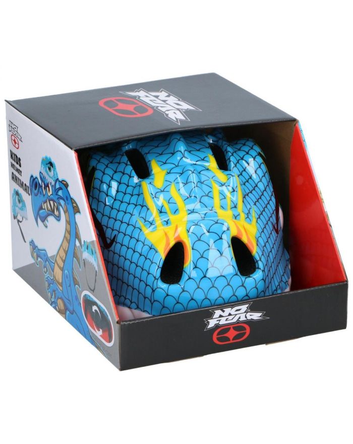 KASK ROWEROWY DZIECIĘCY REGULOWANY NO FEAR R. (48-52CM) SMOK NIEBIESKI