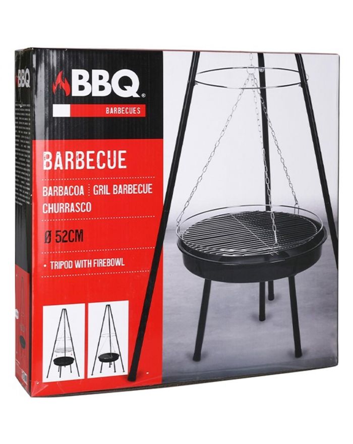 GRILL OGRODOWY WISZĄCY NA TRÓJNOGU 52CM
