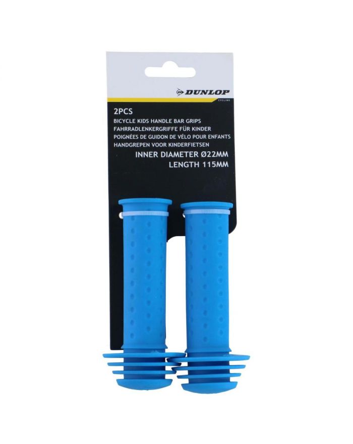 CHWYTY RĄCZKI GRIPY DO KIEROWNICY 115MM NIEBIESKIE DUNLOP