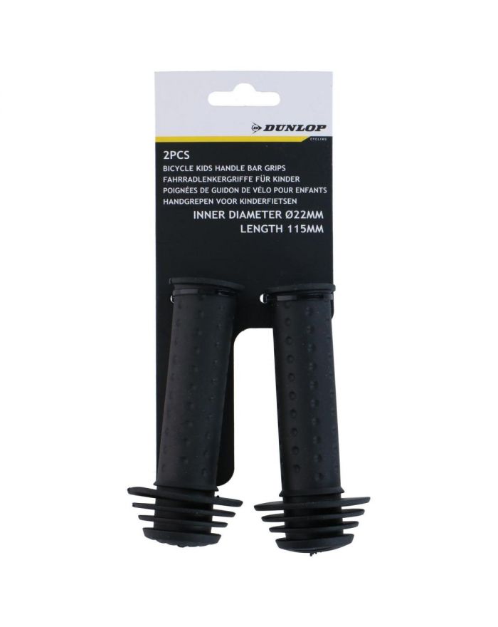 CHWYTY RĄCZKI GRIPY DO KIEROWNICY 115MM CZARNE DUNLOP