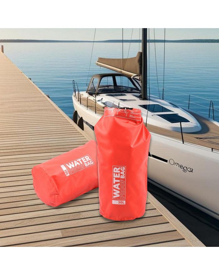 TORBA PLECAK WOREK WODOSZCZELNY 30L CZERWONY