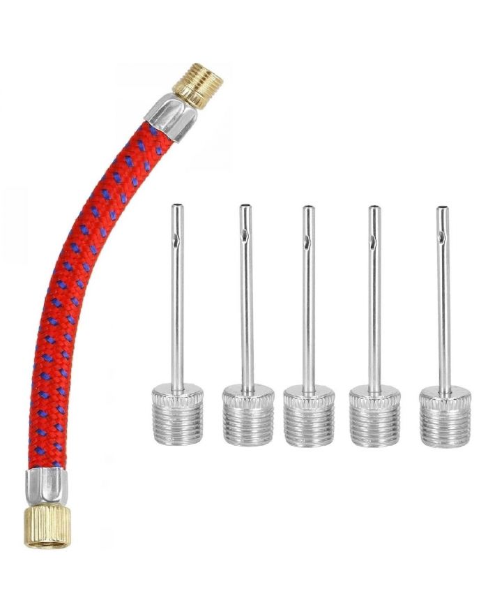 ZESTAW IGIEŁ 5SZT Z WĘŻYKIEM DO POMPKI PIŁKI ENERO