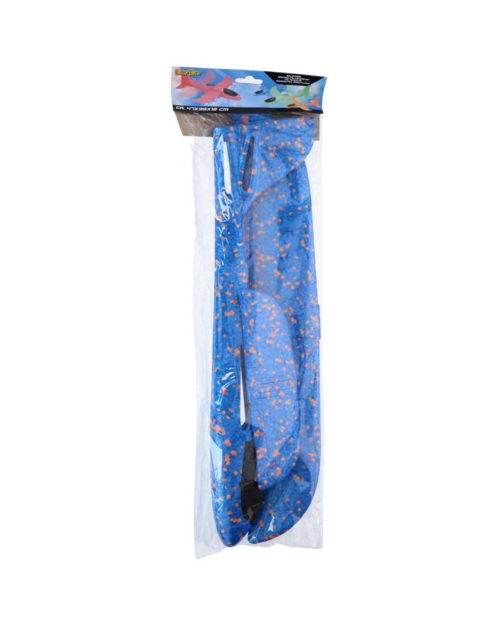 SAMOLOT STYROPIANOWY 47CM NIEBIESKI