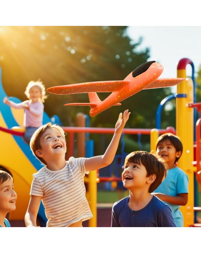 SAMOLOT STYROPIANOWY 47CM POMARAŃCZOWY