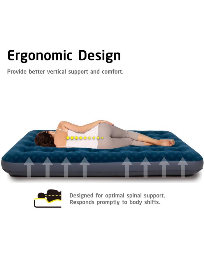 MATERAC FLOKOWANY 1-OSOBOWY Z NADRUKIEM 3D 191x99x22CM 24502