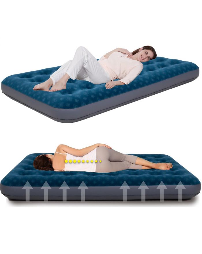 MATERAC FLOKOWANY 1-OSOBOWY Z NADRUKIEM 3D 191x73x22CM 24501