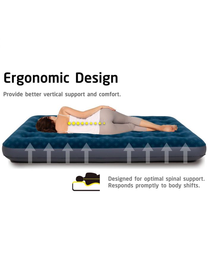 MATERAC FLOKOWANY 2-OSOBOWY Z NADRUKIEM 3D 191x137x22CM 24495