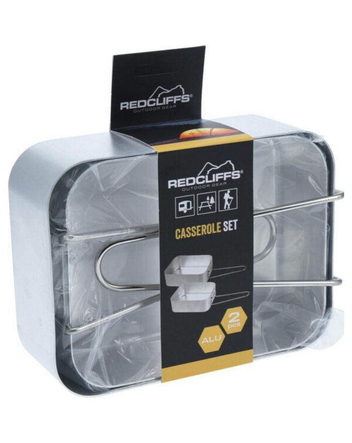MENAŻKA MISKI TURYSTYCZNE DO ZAPIEKANIA CASSEROLE 2SZT. ALUMINIUM REDCLIFFS