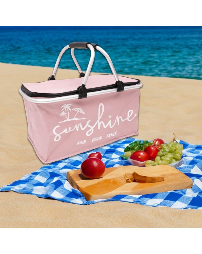 KOSZYK TURYSTYCZNY SKŁADANY TERMICZNY 35L REDCLIFFS RÓŻ