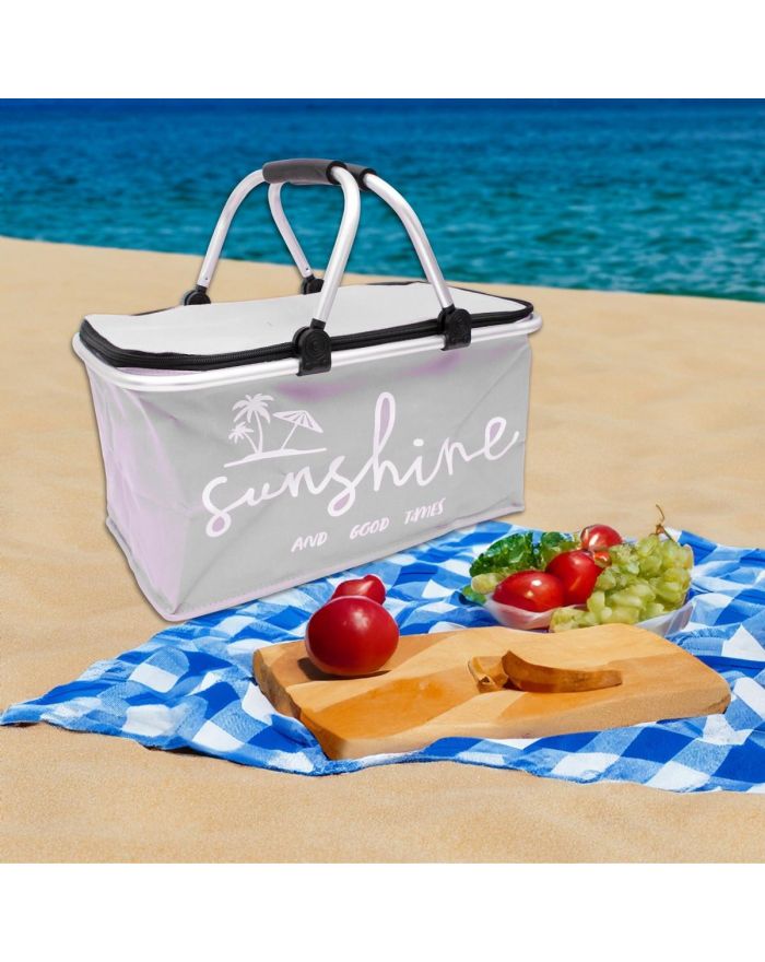 KOSZYK TURYSTYCZNY SKŁADANY TERMICZNY 35L REDCLIFFS SZARY