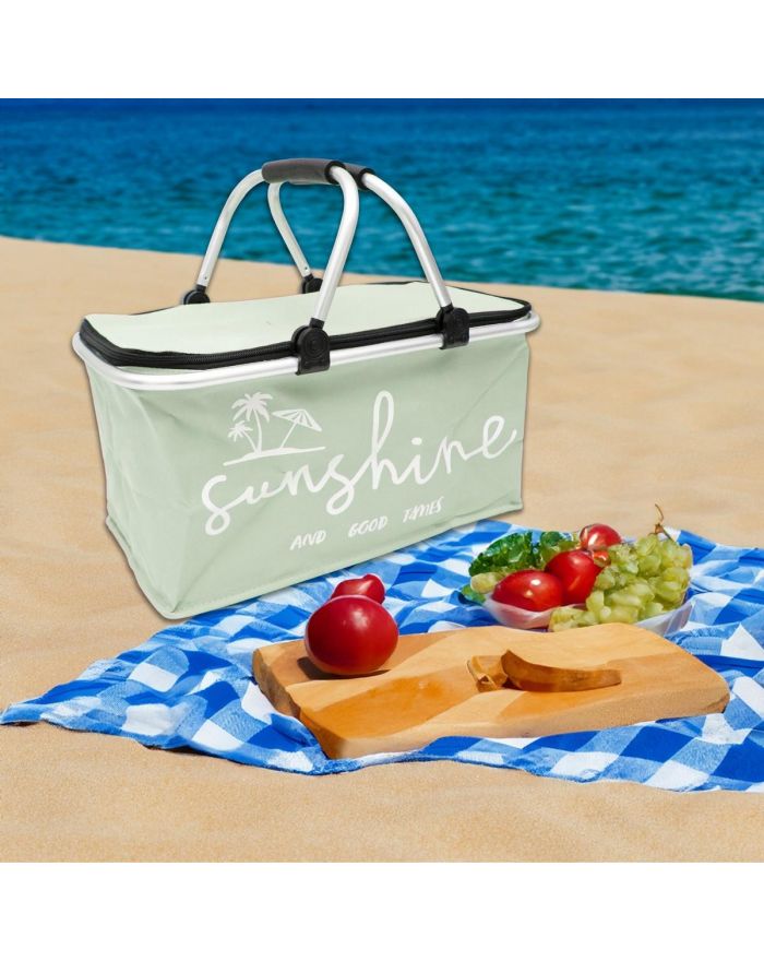 KOSZYK TURYSTYCZNY SKŁADANY TERMICZNY 35L REDCLIFFS ZIELONY