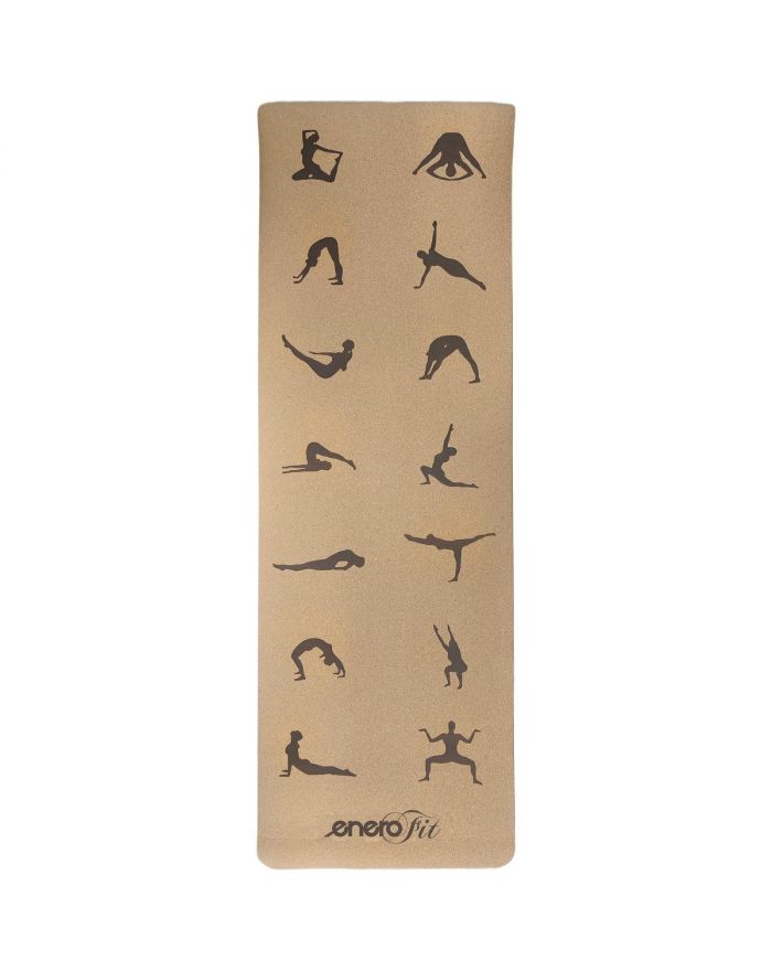 KORKOWA MATA DO JOGI SKŁADANA 183x61x0.4CM ENERO FIT