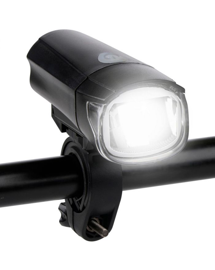 LAMPKA ROWEROWA PRZEDNIA CERTYFIKAT DWA TRYBY ŚWIECENIA NA BATERIE DUNLOP