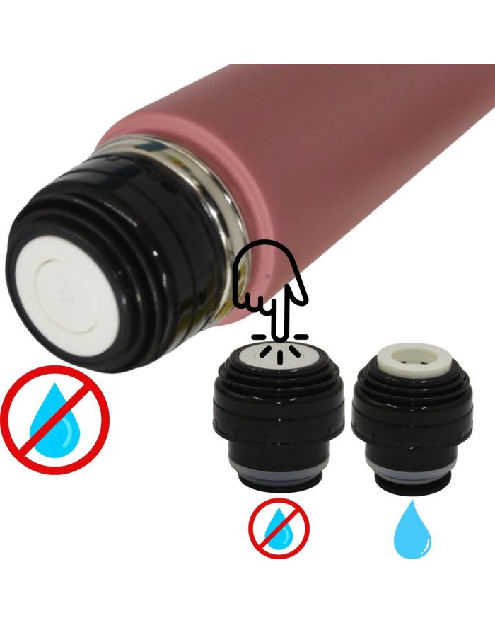 TERMOS TURYSTYCZNY 500ML EXCELLENT HOUSEWARE RÓŻOWY