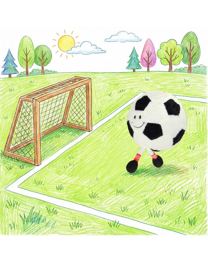 PIŁKA EMOJI 23CM Z NÓŻKAMI PIŁKA NOŻNA