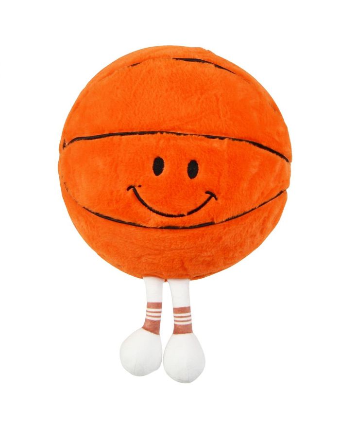 PIŁKA EMOJI 23CM Z NÓŻKAMI DO KOSZYKÓWKI POMARAŃCZOWA