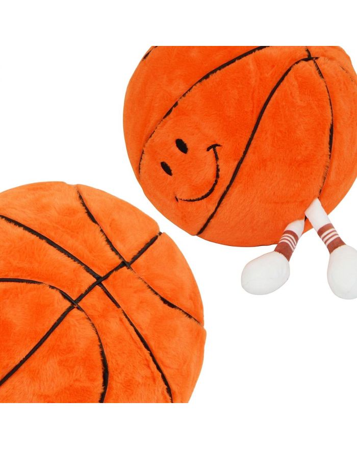 PIŁKA EMOJI 23CM Z NÓŻKAMI DO KOSZYKÓWKI POMARAŃCZOWA