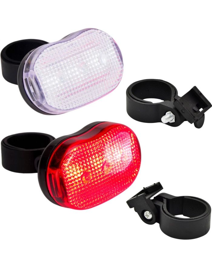 ZESTAW LAMP ROWEROWYCH LED PRZÓD I TYŁ 3LED XQMAX