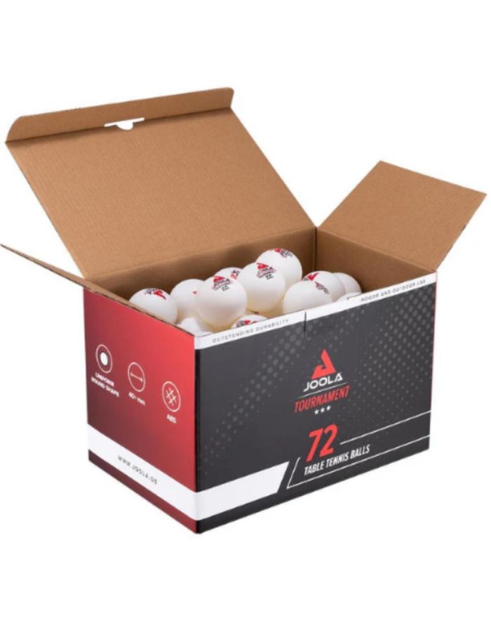 PIŁECZKI DO TENISA STOŁOWEGO JOOLA TOURNAMENT 3 GWIAZDKI 72SZT BIAŁE