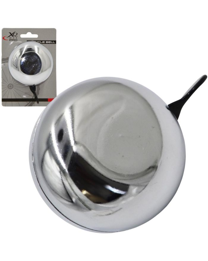 DZWONEK ROWEROWY RETRO 80x50MM SILVER XQMAX