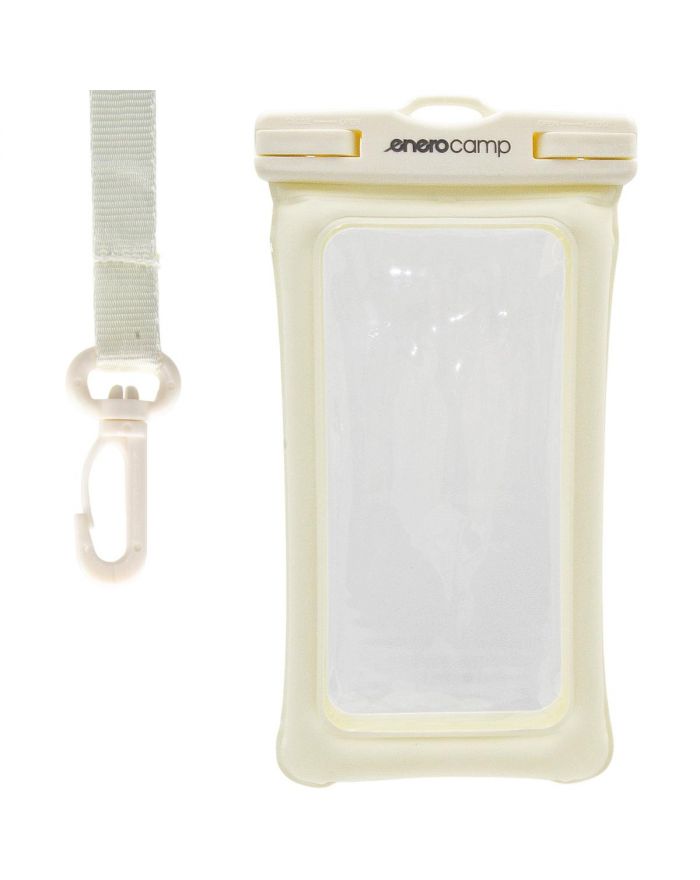 WODOODPORNE ETUI POKROWIEC NA TELEFON 12X22CM TPU PŁYWAJĄCE ENERO CAMP KREMOWE