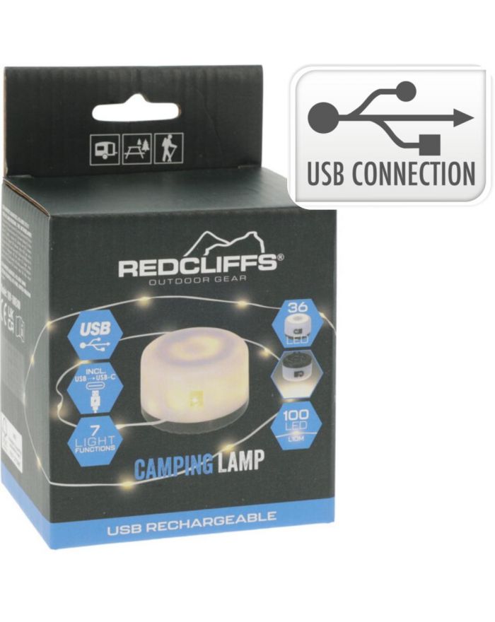 LAMPKA CAMPINGOWA GIRLANDA ŚWIETLNA ŁAŃCUCH 100 LED ŁADOWANIE USB REDCLIFFS
