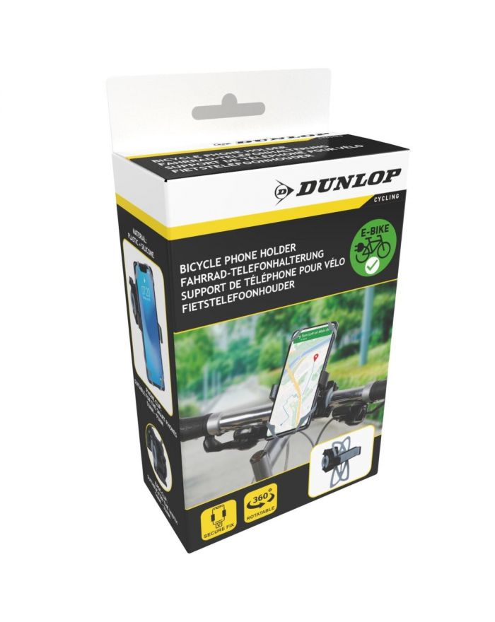 UCHWYT ROWEROWY NA TELEFON OBRACANY 360 STOPNI SZARY DUNLOP
