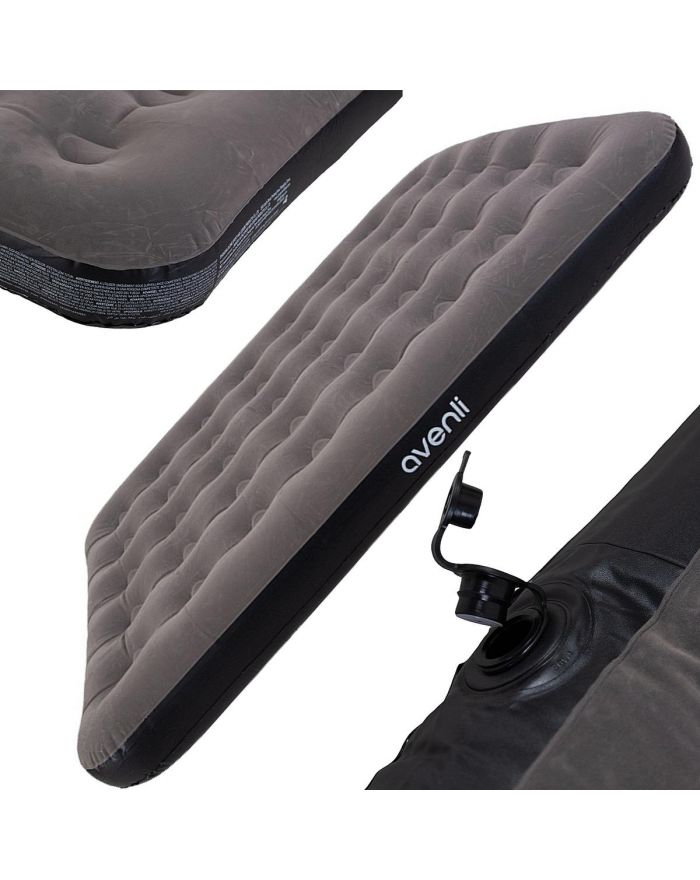 MATERAC FLOKOWANY 2-OSOBOWY CLOUDCOIL SZARY 191x137x22CM 24639