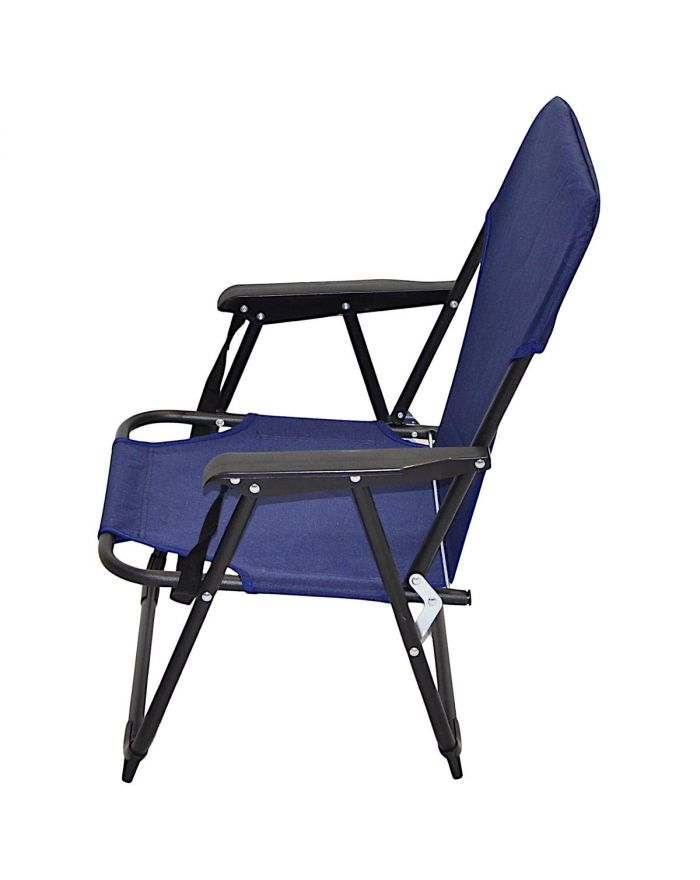 FOTEL TURYSTYCZNO PLAŻOWY Z PODŁOKIETNIKAMI 52X54X25/66CM SKŁADANY GRANATOWY REDCLIFFS