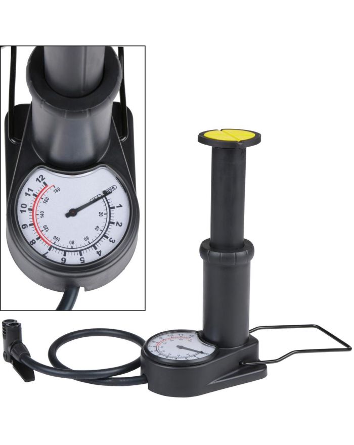 POMPKA ROWEROWA NOŻNA Z MANOMETREM DUNLOP