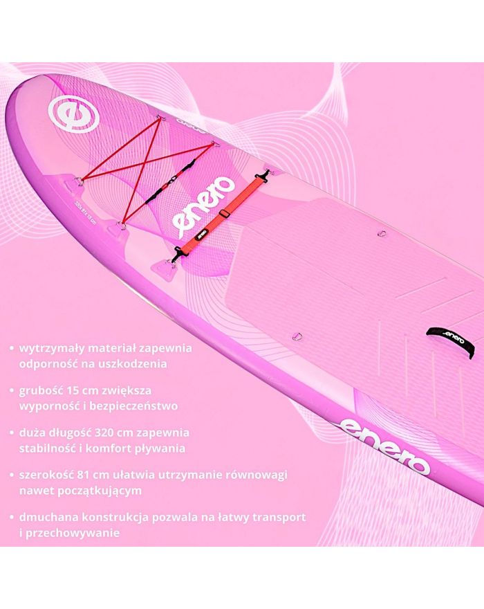 ZESTAW - DESKA SUP 150KG DMUCHANA ENERO 320x81x15CM
