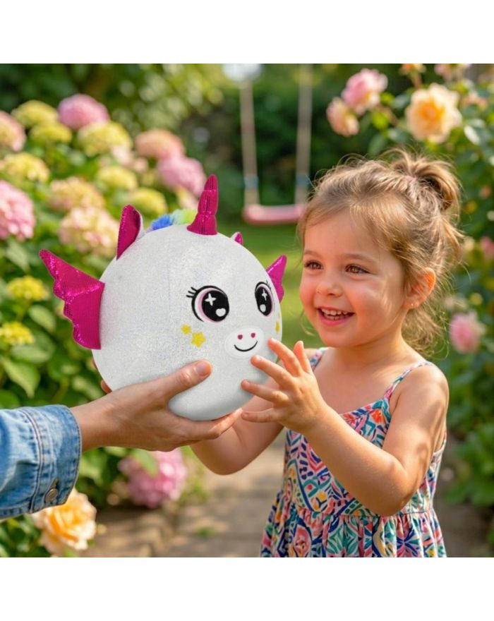 PIŁKA EMOJI 23CM JEDNOROŻEC BIAŁA