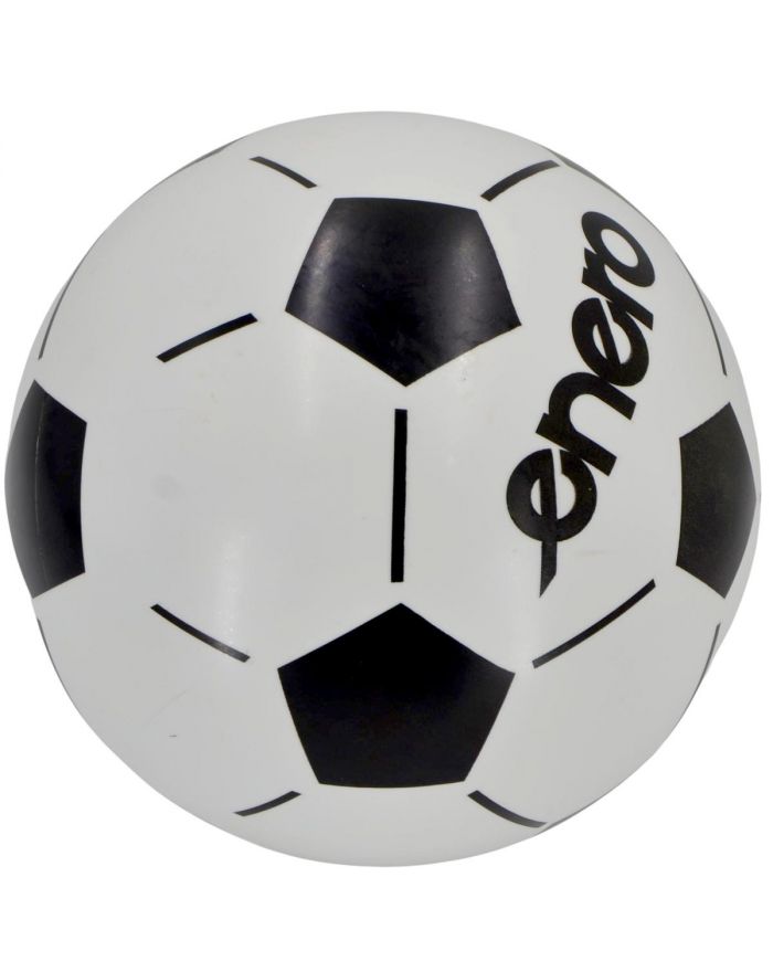 PIŁKA NOŻNA WINYLOWA BIEDRONKA SOCCER BIAŁO CZARNA 21CM 85G ENERO