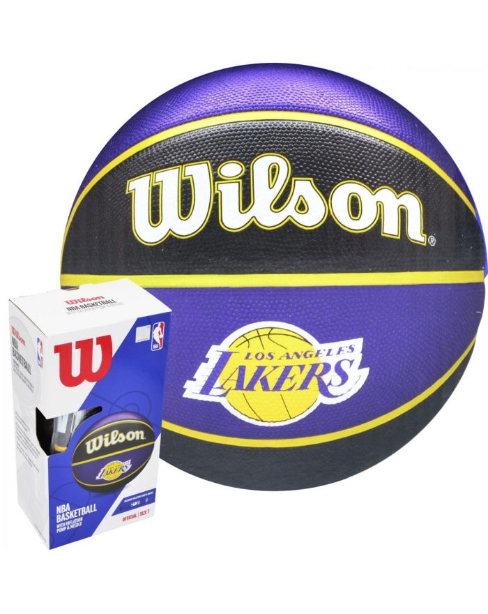 PIŁKA DO KOSZYKÓWKI WILSON NBA TEAM LA LAKERS + POMPKA BOX R.7