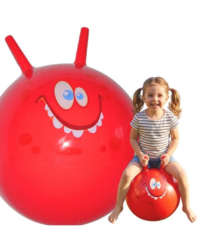 PIŁKA DO SKAKANIA Z ROGAMI SKOCZEK 45CM CZERWONY ENERO TOYS