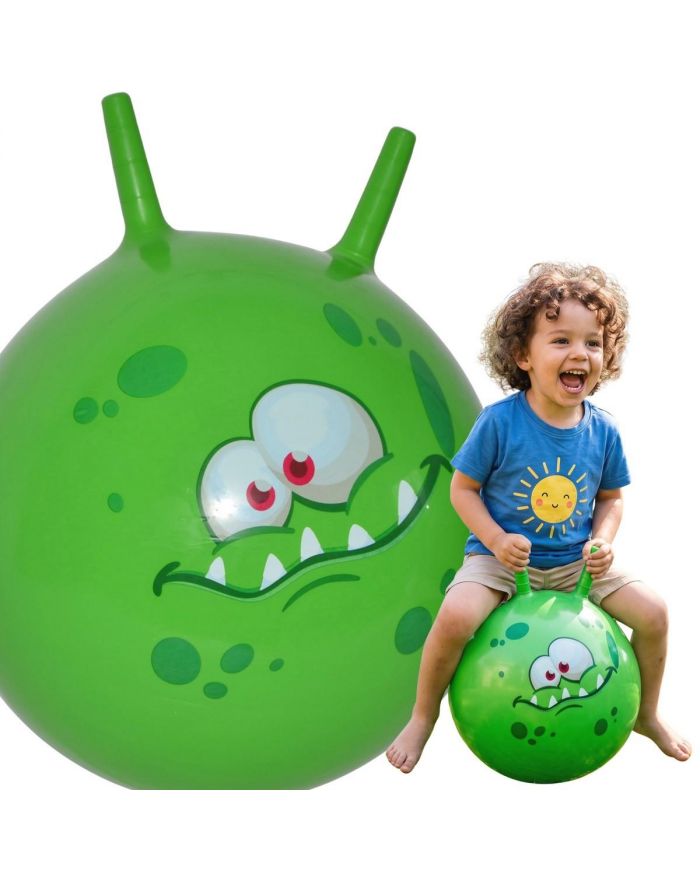 PIŁKA DO SKAKANIA Z ROGAMI SKOCZEK 45CM ZIELONY ENERO TOYS