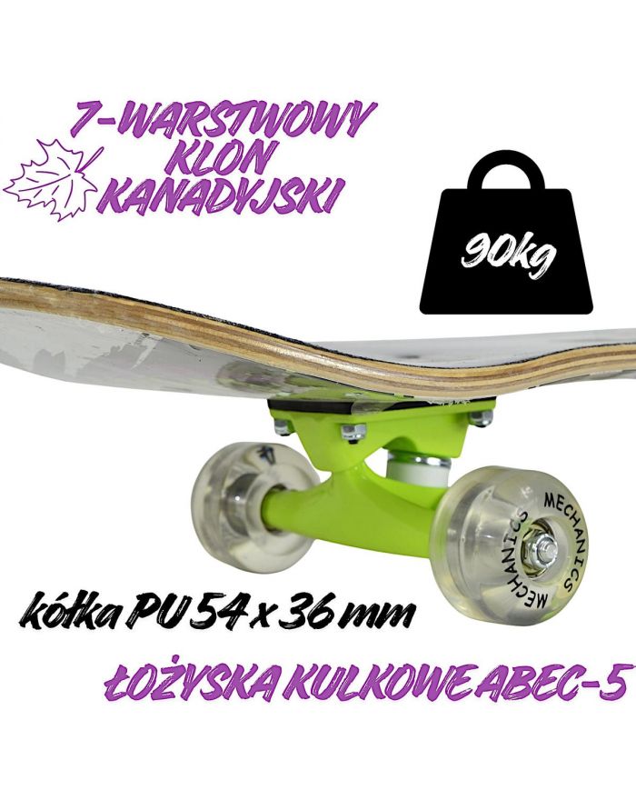 DESKOROLKA DREWNIANA KLASYCZNA SPIDER CZARNA 31 CALI