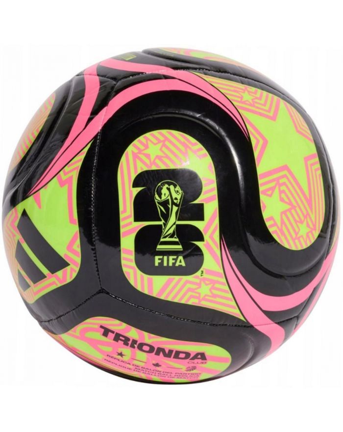 PIŁKA NOŻNA ADIDAS WORLD CUP 26 TRIONDA CLUB CZARNO-RÓŻOWO-ZIELONA JD8053 R.5