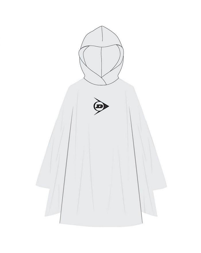 PONCHO PRZECIWDESZCZOWE ROWEROWE DLA DOROSŁYCH 100x130x1CM PE 135GR BIAŁE DUNLOP