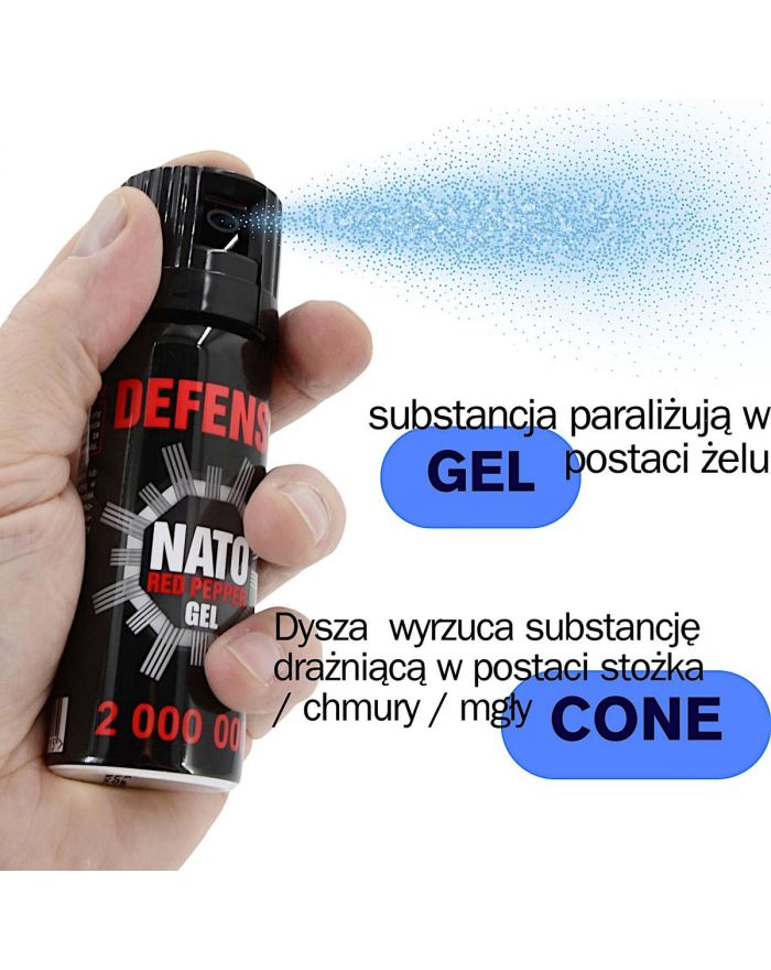 GAZ PIEPRZOWY DEFENCE NATO GEL 2MLN CONE 50ML 40050-C SHARG