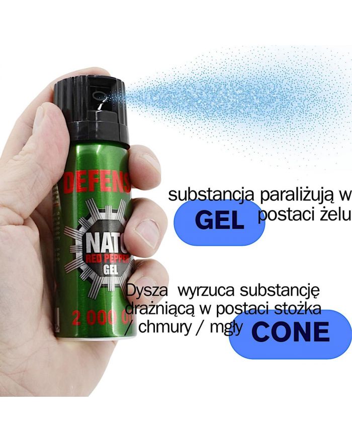 GAZ PIEPRZOWY NATO DEFENCE GEL 2MLN CONE 50ML 41050-C SHARG