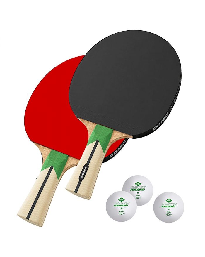 ZESTAW DO TENISA STOŁOWEGO 2 RAKIETKI TORBA 3 PIŁECZKI TOP TEAM 400 DONIC