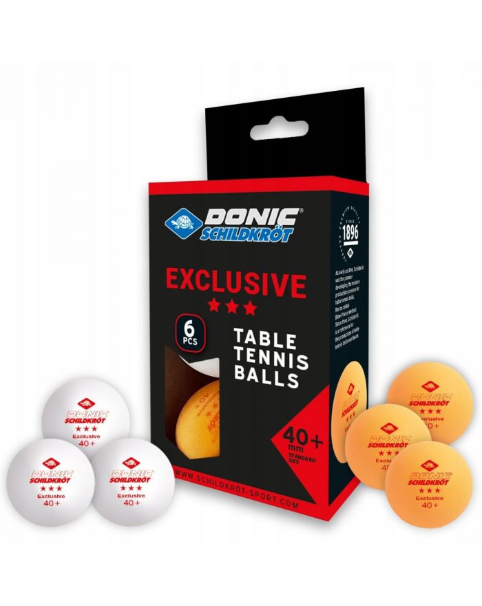 PIŁECZKI DO TENISA STOŁOWEGO EXCLUSIVE 3- STAR POLY 40 6SZT DONIC