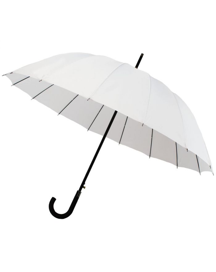 PARASOL DŁUGI PÓŁAUTOMATYCZNY 16 ŻEBER BIAŁY SEMI LINE