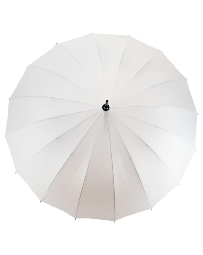 PARASOL DŁUGI PÓŁAUTOMATYCZNY 16 ŻEBER BIAŁY SEMI LINE