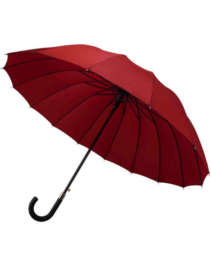 PARASOL DŁUGI PÓŁAUTOMATYCZNY 16 ŻEBER CZERWONY SEMI LINE