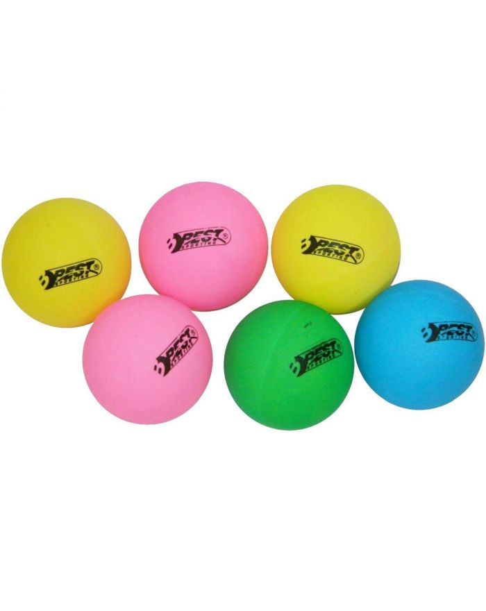 PIŁECZKI DO TENISA STOŁOWEGO KOLOROWE 6SZT BEST SPORTING